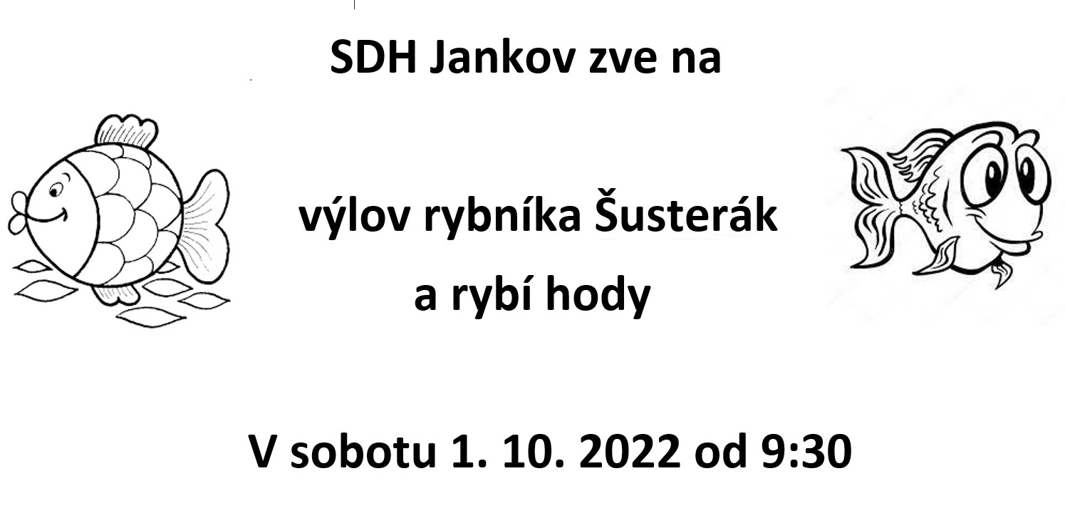 Výlov Šusteráku, rybí hody 1.10.2022 od 9:30